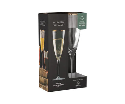 Lot de 6 flûtes à champagne en verre de qualité 22cl