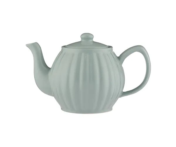 Théière Luxe 6 tasses en coloris bleu canard | Théière élégante en céramique pour les amateurs de thé sophistiqués