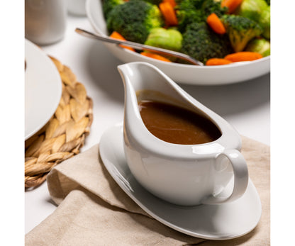 Saucière et soucoupe Simplicity : un indispensable de la table élégante.