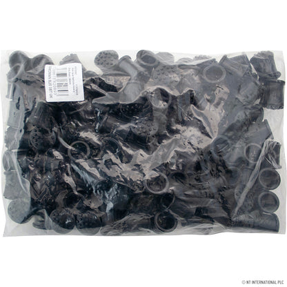 Pack of 100 - 19mm Black Stick Cane Ferrules for Durability and Style