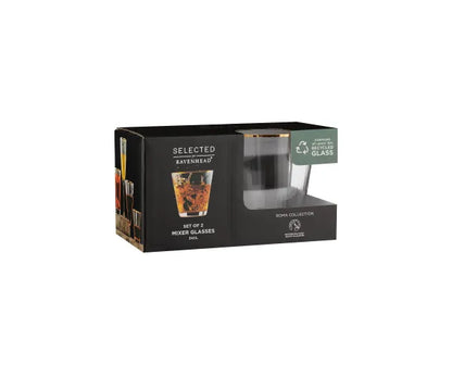 Roma Mixer Glasses Set of 2 34cl Elegant Glassware for Cocktails