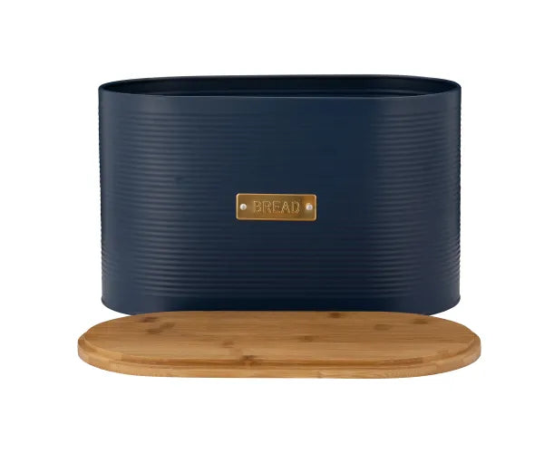 Conservez la fraîcheur de votre pain avec la boîte à pain Otto Navy | Rangement élégant pour votre cuisine.