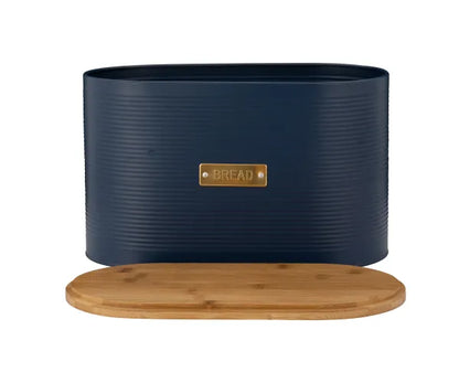Conservez la fraîcheur de votre pain avec la boîte à pain Otto Navy | Rangement élégant pour votre cuisine.