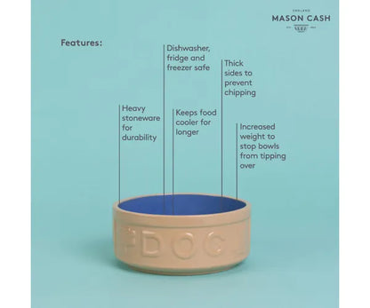 Gamelle en canne élégante et lettrée bleue 15 cm | Découvrez la solution d'alimentation parfaite pour votre animal.