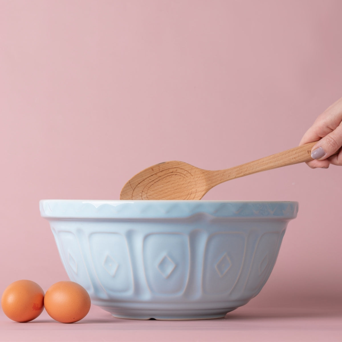 Vibrant Colour Mix S12 Powder Blue Mixing Bowl 29cm Kitchen Essentials