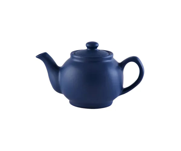 Théière bleu marine mat 6 tasses - Théière en céramique élégante pour infuser vos thés préférés