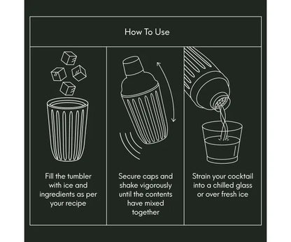 Elevate Your Mixology: Barware 280ml Glass Cocktail Shaker Giftbox.
