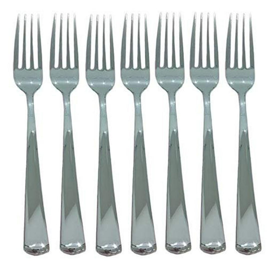 Fourchettes en plastique argentées, paquet de 18