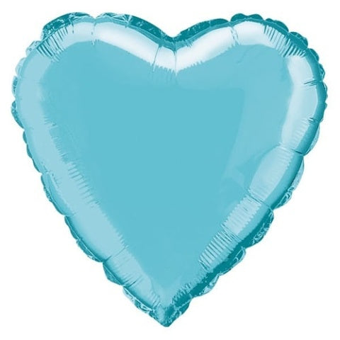 Baby Blue Heart Foil Helium Balloon 46cm / 18 in