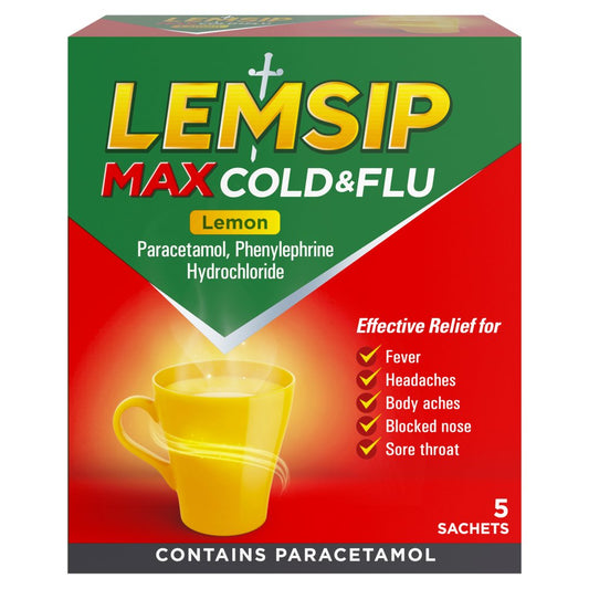 Lempsip Max Cold & Flu Lemon 5 sachets
