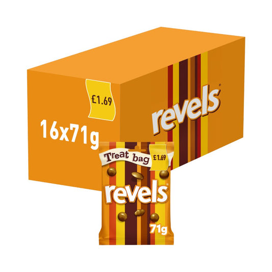 Revels Milk Chocolate Bag wth Raisins, Coffee or Orange £1.69 PMP 71g
