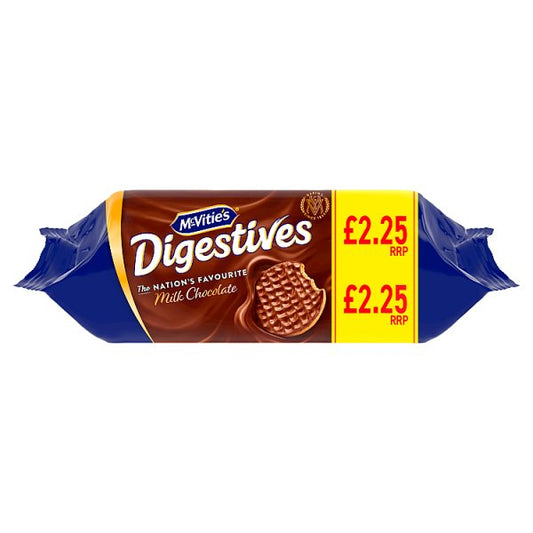 MCVITIES MILK CHOCOLATE DIGESTIVE BISCUITS 266G PMP £2.25