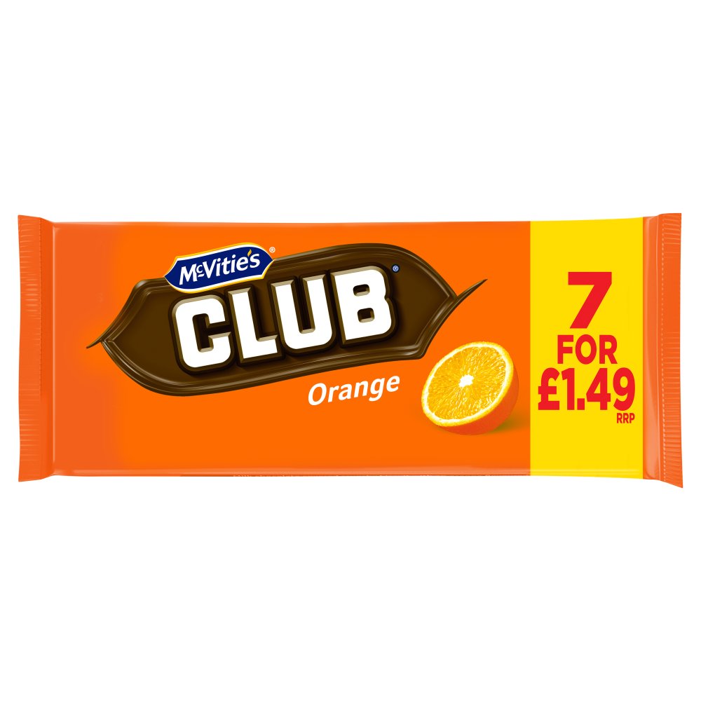 McVitie's Club Orange Bars 7 x 22g (154g)