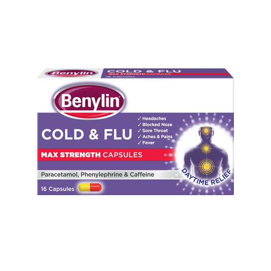 Benylin Rhume et Grippe Max Gélules 16