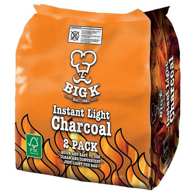 Big K Instant Light Lump wood Charcoal FSC 2PK