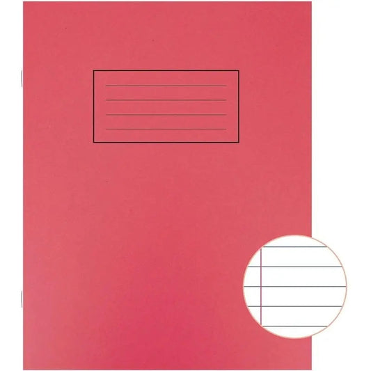 Cahier ligné A4 rouge - 80 pages