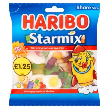 HARIBO Starmix Fruit & Cola Flavour Jelly & Foam Sweets Sharing Bag 140g