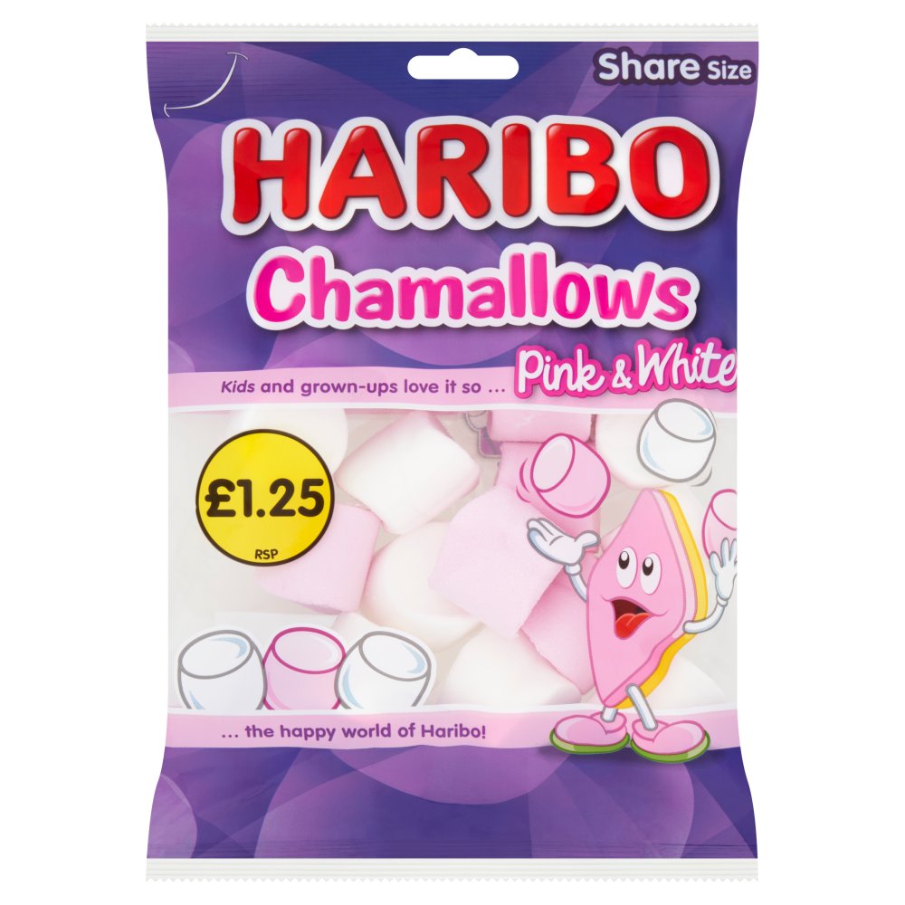 HARIBO Chamallows Marshmallows Pink & White Sharing Bag 140g