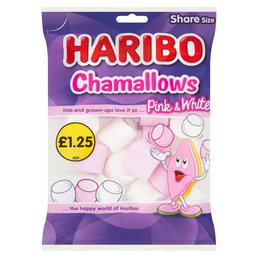 HARIBO Chamallows Marshmallows Pink & White Sharing Bag 140g
