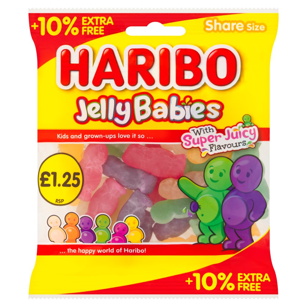 HARIBO Jelly Babies Sweets Sharing Bag 154g