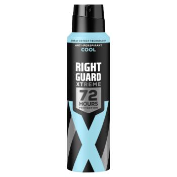 Right Guard Déodorant Homme Xtreme Cool Anti-Transpirant Haute Performance en Spray 72H 150ml