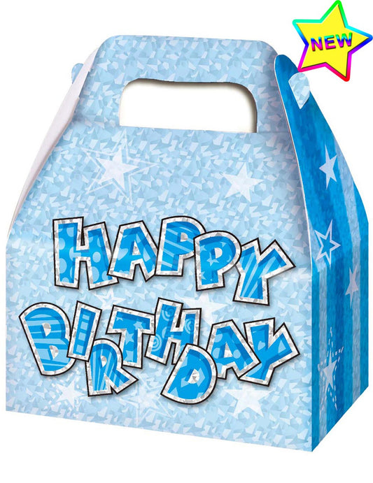 Party Boxes Happy Birthday Blue Pk3