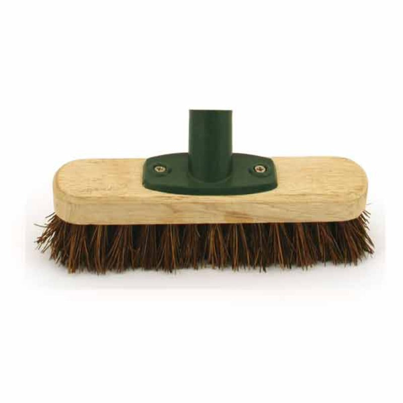 CHARLES BENTLEY 9” DECK SCRUB BASSINE FILL GREEN BROOM WITH HANDLE