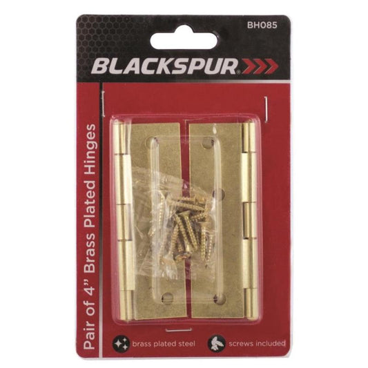 Blackspur Brass Plated Hinges 4"