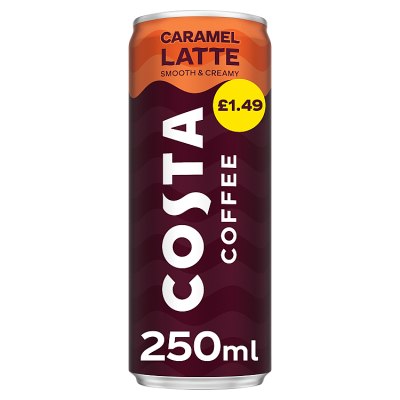 Costa Coffee Caramel Latte Cans 250mle
