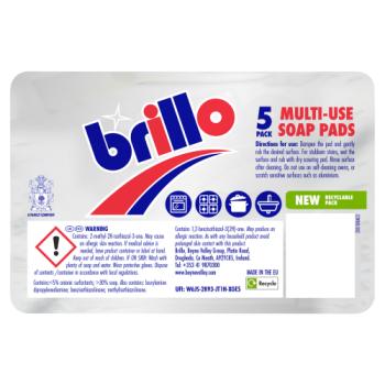 BRILLO 5 PACK MULTI-USE SOAP PADS
