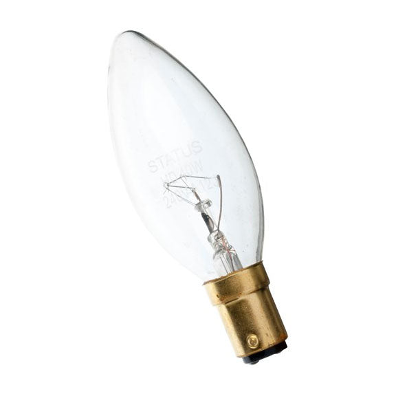 STATUT AMPOULE FLAMME CLAIRE 40W CULOT PETITE BAÏONNETTE SBC/B15d