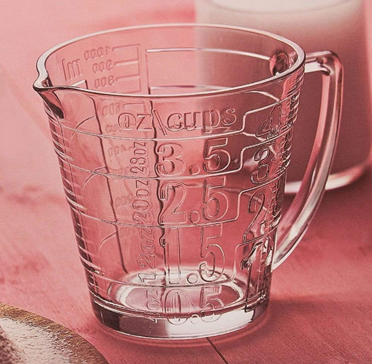 Pichet mesureur en verre trempé ~ 1,2 litre transparent avec poignée Qualité professionnelle Lot de 1