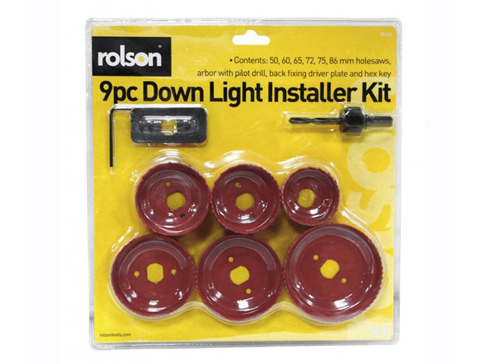 Jeu d'installateurs de downlights Rolson, 50 mm, 9 pièces