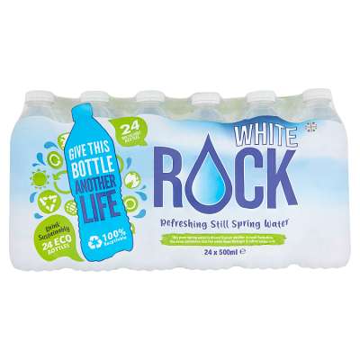WHITE ROCK Eau de source plate rafraîchissante 24 x 500 ml
