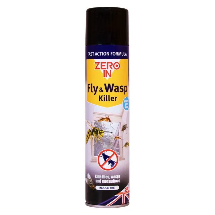 Zero In Fly & Wasp Killer Spray Aerosol - 300ml