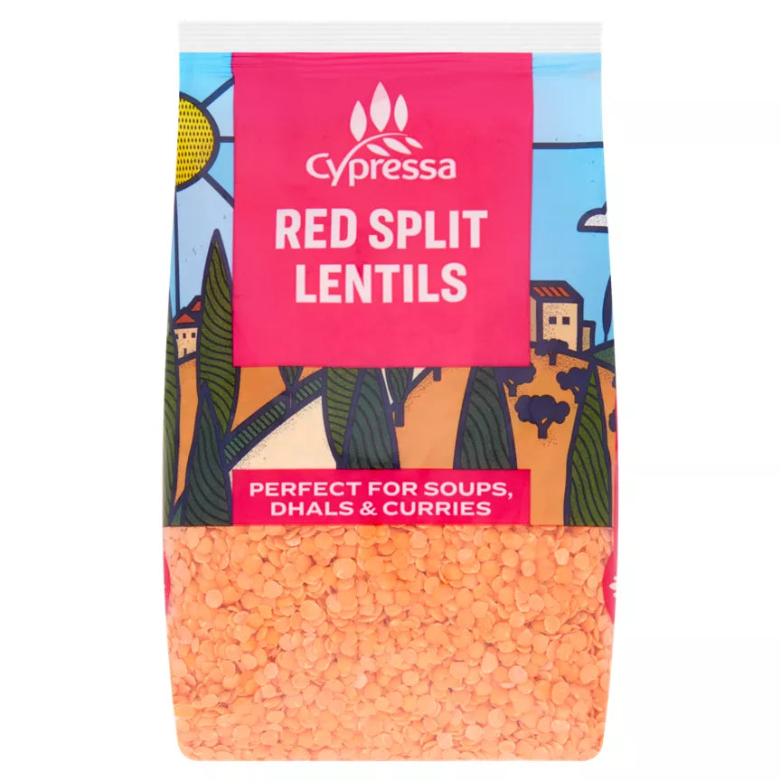 CYPRESSA RED SPLIT LENTILS 500g