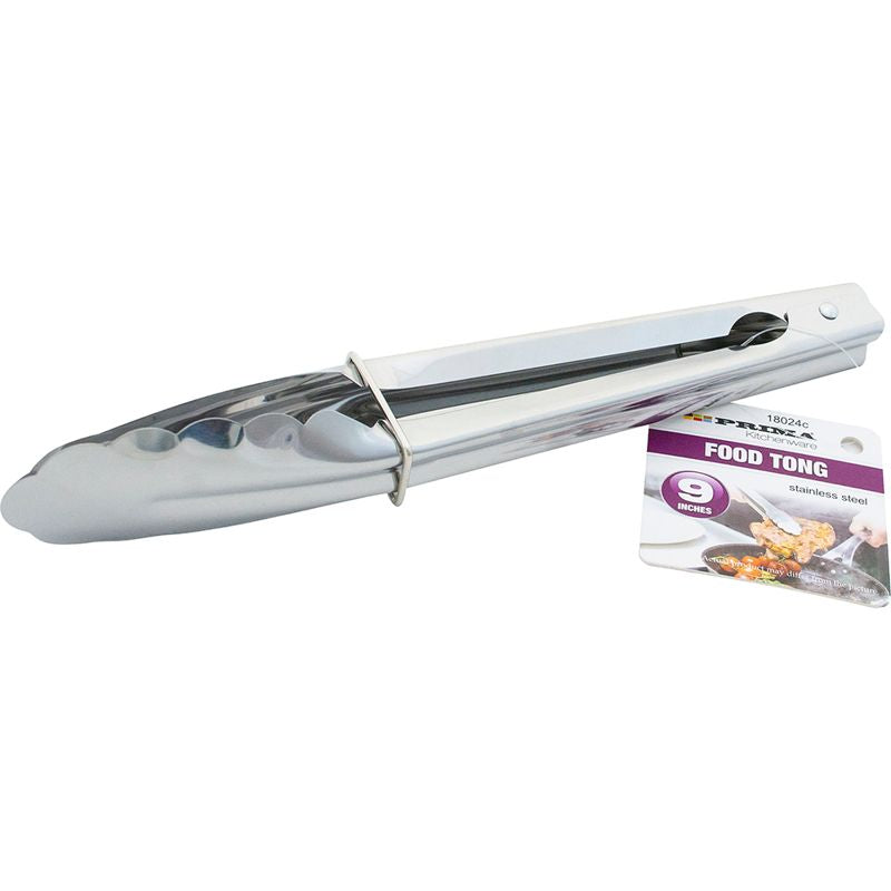 Prima Stainless Steel Tongs 9"