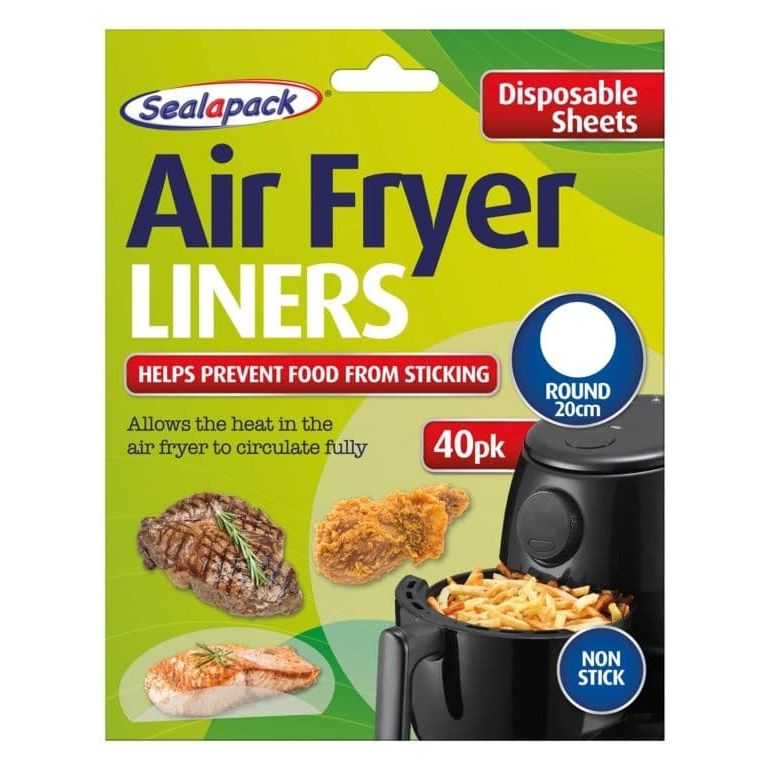 Seal a Pack Round Air Fryer Liners Disposable sheets  20cm 40pk
