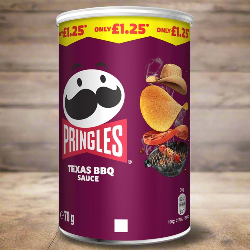 Pringles Texas BBQ Snacking Crisps 12 x 70g PMP £1.25
