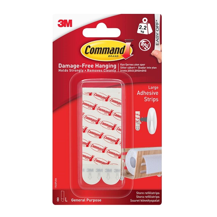 Bandes de fixation/remplacement Command grand format 17023P 17023UKN 2,2 kg lot de 8