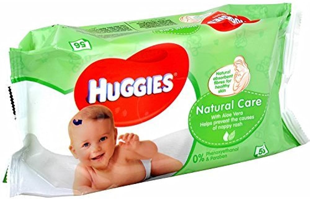 Huggies Baby Wipes Natural Care Aloe Vera 56's