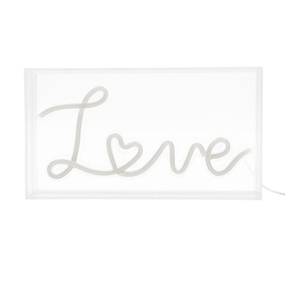 Néon lumineux LOVE en boîte acrylique