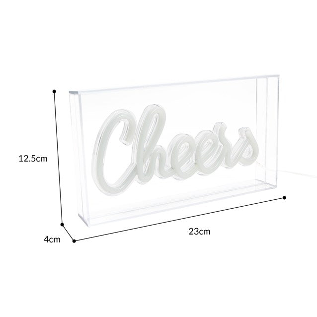 Boîte acrylique lumineuse CHEERS