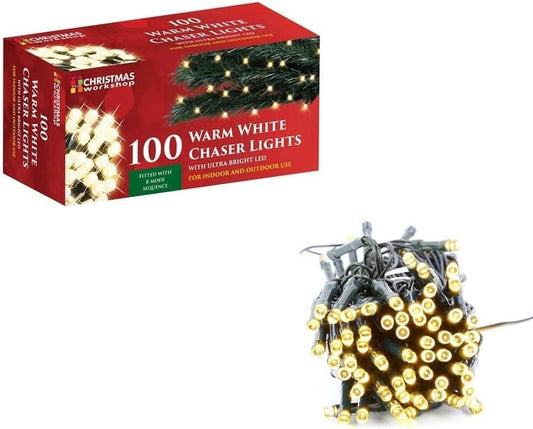 CHRISTMAS WORKSHOP 100 WARM WHITE STRING LIGHTS WITH ULTRA BRIGHT LED