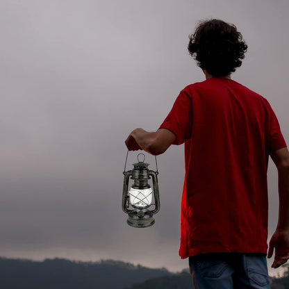 HomeLife Lampe de tempête à DEL « Ottawa » – Laiton antique (IUEG)