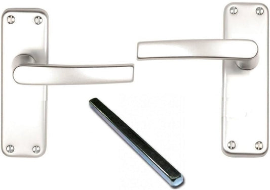 Aluminium Latch Set, Bright Finish 100mm (4")