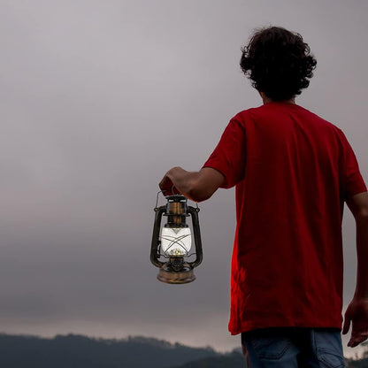 HomeLife ''Nebraska'' LED Storm Lamp - Copper