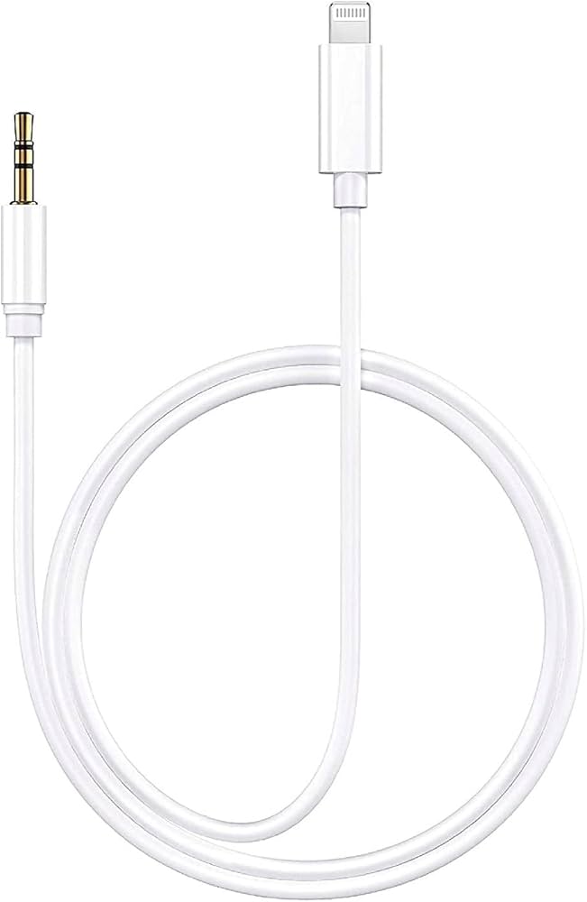 Câble auxiliaire Extrastar iPhone Lightning vers prise stéréo 3,5 mm 1 m - Blanc