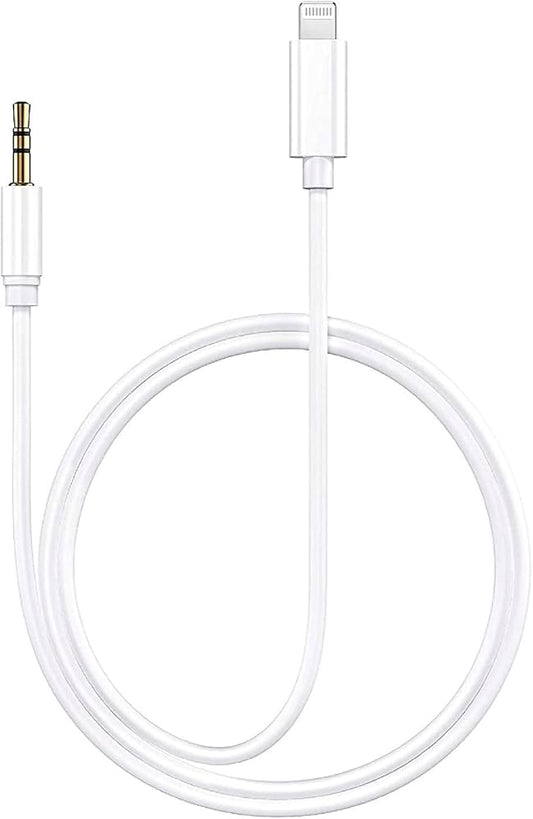 Câble auxiliaire Extrastar iPhone Lightning vers prise stéréo 3,5 mm 1 m - Blanc