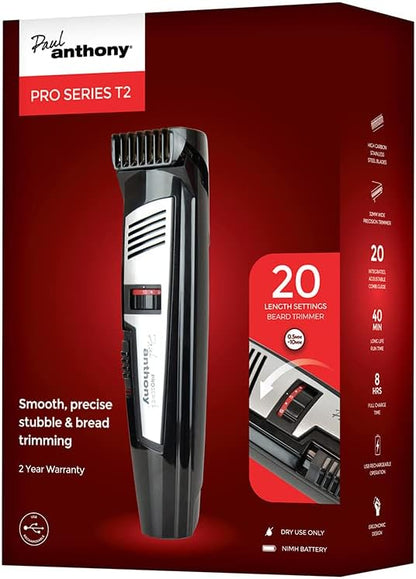 Paul Anthony 'Pro Series T2' USB Beard & Stubble Trimmer